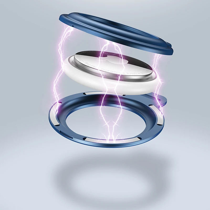 

2021 New Metal Aluminum Alloy Magnetic Protective Cover Case For Airtag Metal Case With Keychain