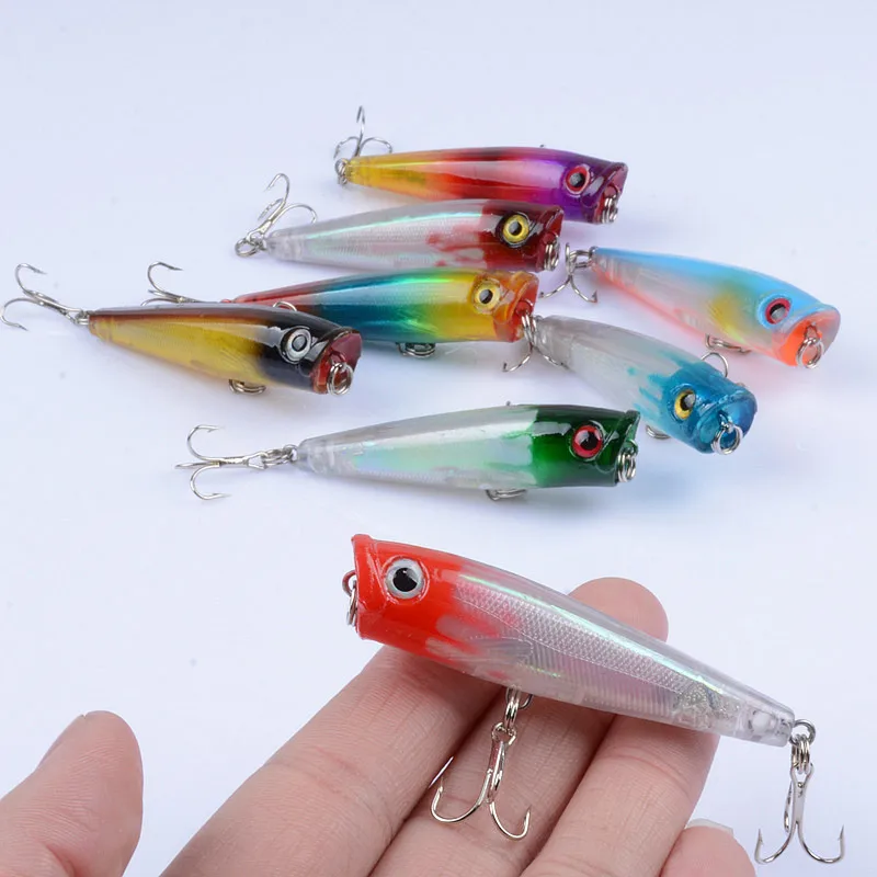 

1Pcs Floating Fishing Lures 6.5cm/6.6g Popper Hard Baits Wobblers Crankbait Artificial Isca Tackle For Sea Fishing Bait