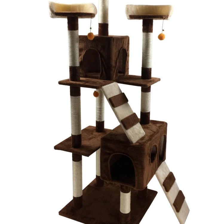 

MR-6 xxl For Big Cats Condo Climbing Luxurious Designer Modern Cheap Wood Large Cat Playhouse Pet House Scratcher Tower Cat Tree, Picture