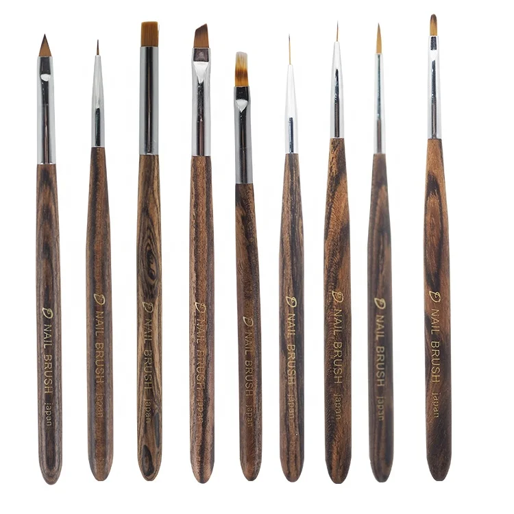 

New oval wooden handle flat nails paint brush set