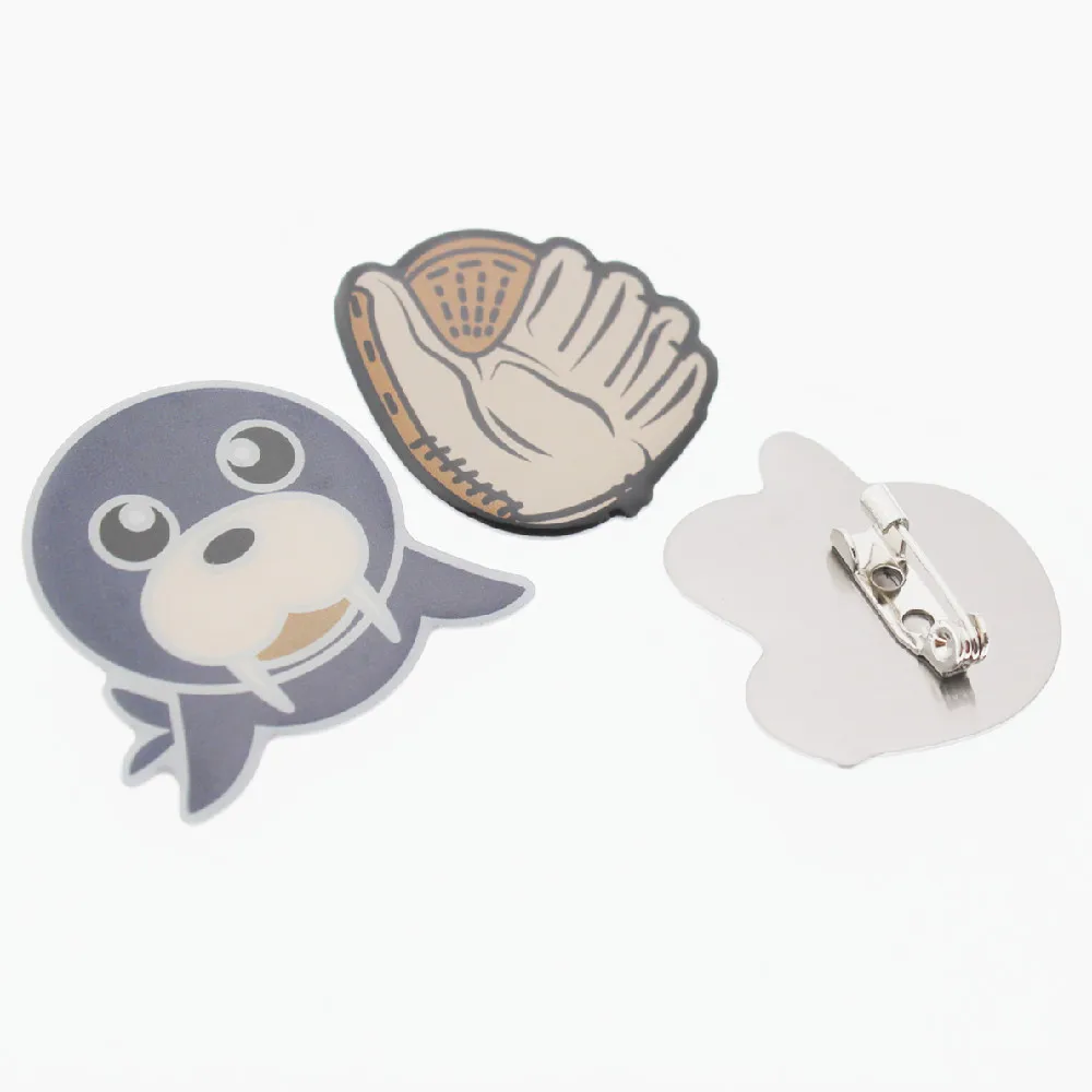 
Best price cute custom stainless steel safety pins brooch for hat coat 