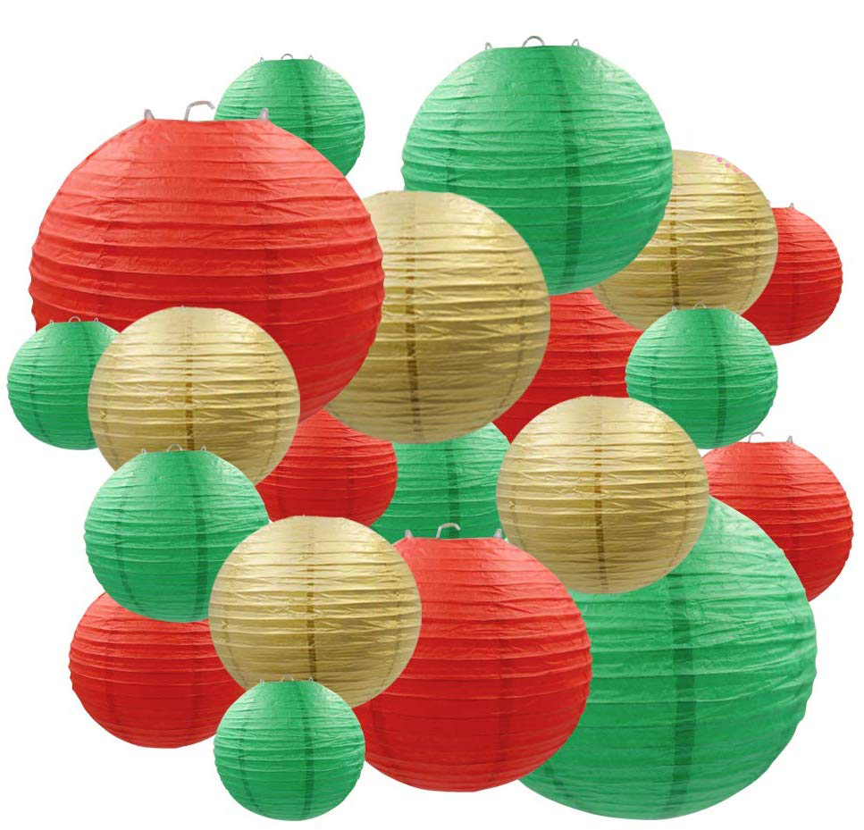

[I AM YOUR FANS]Christmas Decorative Paper Lanterns Hanging Chinese Japanese Lanterns