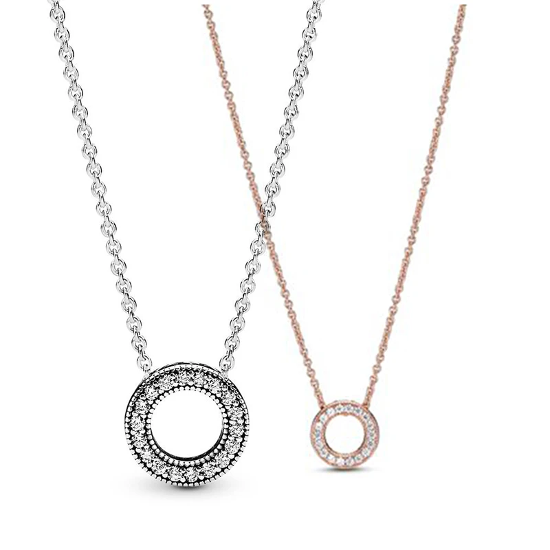 

New Design Sterling Silver Pendant Fashion For Charm Diy Pan Necklace Set Rose Gold Diy Making Necklace Chain, Silver,rose gold