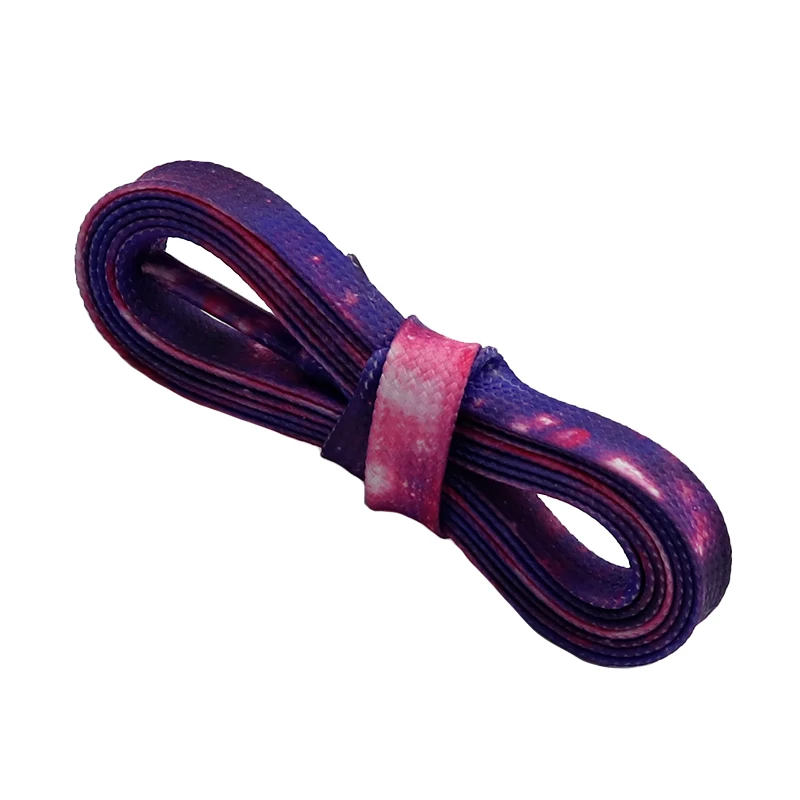 

Coolstring New Design 140 CM Length Heat Transfer Purple Star Flat Waterproof Polyester Shoelaces With Plastic Tip Support Custom, Customized