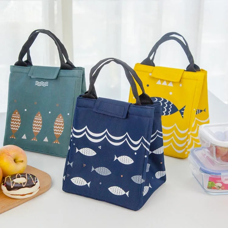 
2020 New Fashion Portable Lunch Bag Pouch Storage Box Insulated Thermal Bento Cooler Picnic Tote Bag Waterproof Lunch Container 