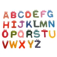 

Words Fridge magnets 26 pcs/Set Children Wooden Cartoon Alphabet Education Learning Toys Adult Crafts Home Decorations Gifts
