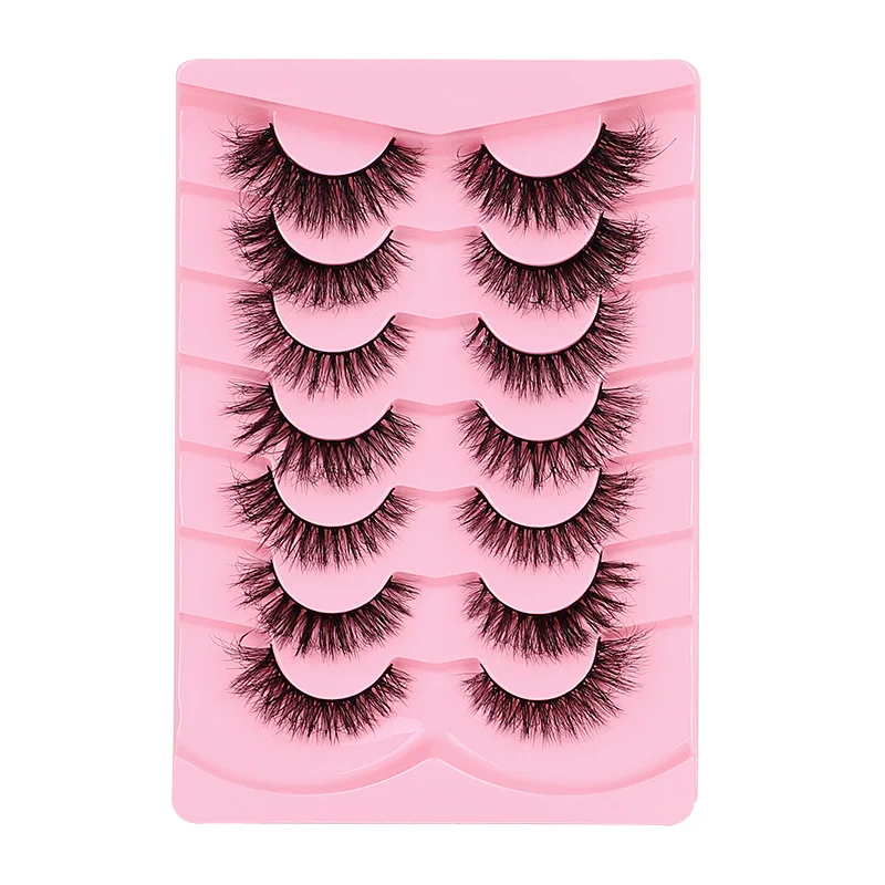 

Fluffy Fairy Cat Eye Lashes That Look Like Extensions Spiky Full Strip Lash Handmade Cruelty Vegan Silk Lashes Eyelashes