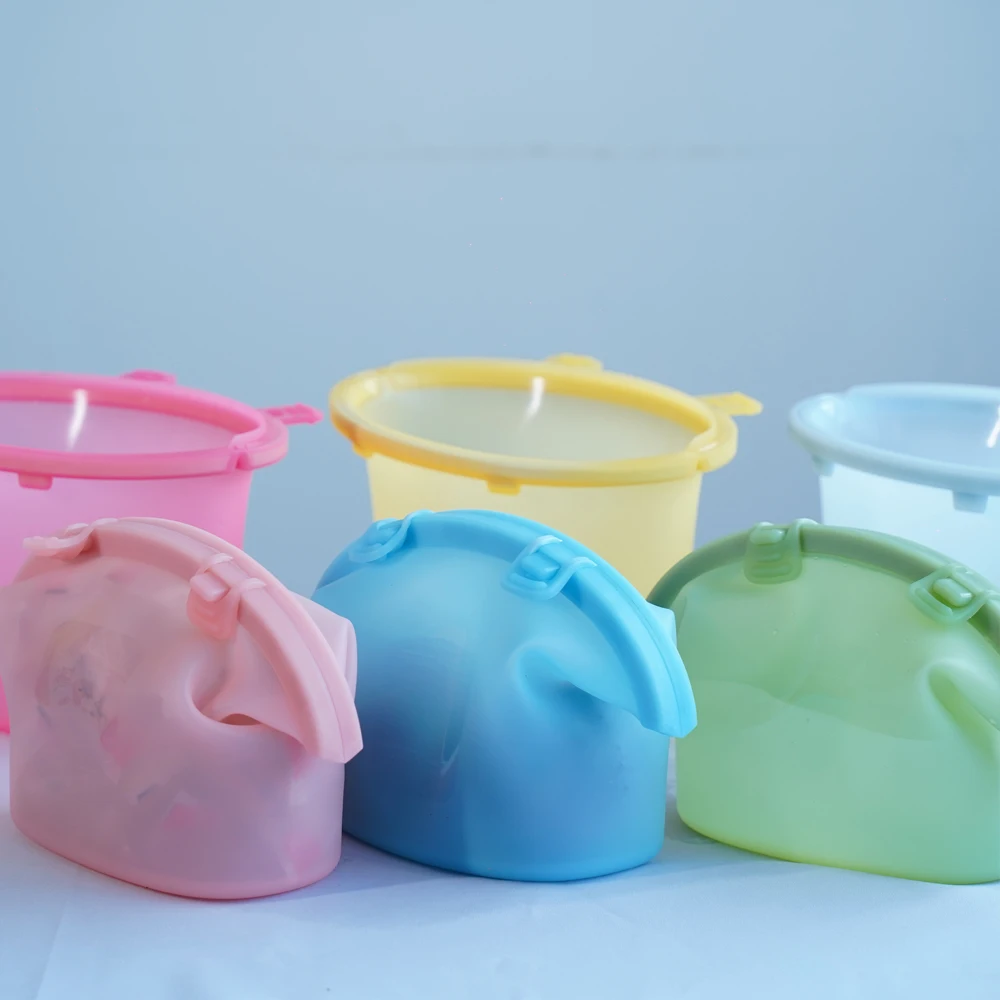 

Leakproof 1000ml Reusable Portable Foldable Silicone Food Storage Fresh-keeping Bag