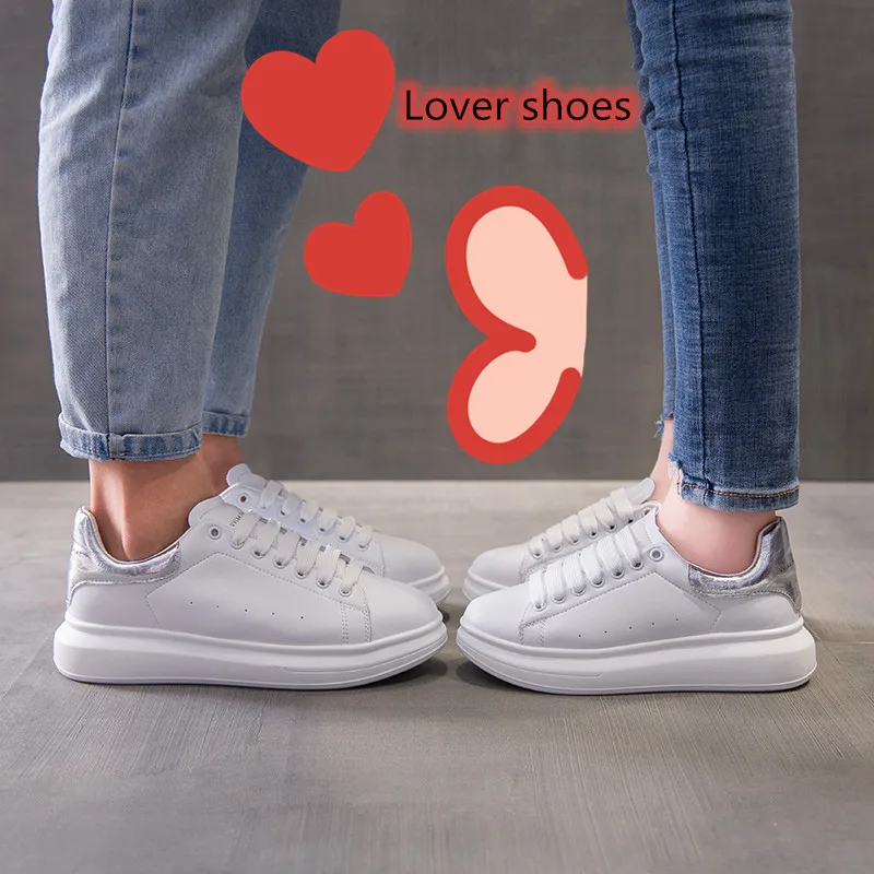 

Custom Logo Lover Leather Casual Shoes Women and Men,Girl and Boy Fashion Couple Sneakers Shoes, Black/white