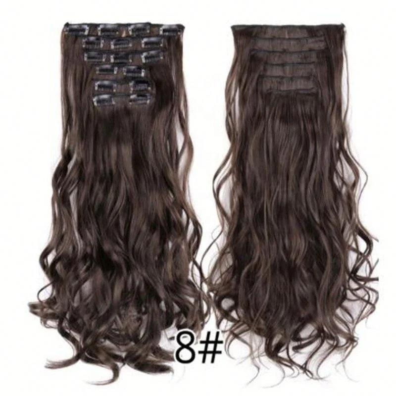 

JHsport Stretched Long Curly Synthetic Hair Extensions, Multicolor