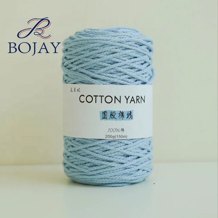 

Bojay Hand Knitting Ball Yarn Macrame Cotton Fancy Crochet Rope Yarn DIY Bags Hats Fancy Macrame Cotton Yarn