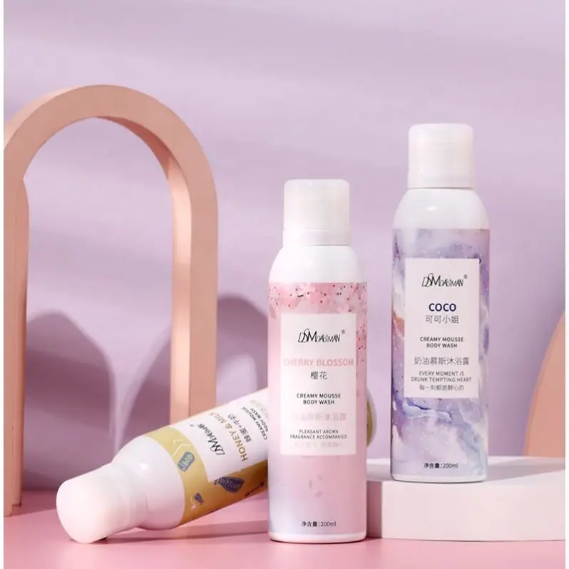 

Body Care Witch Hazel Extract Floral Perfumery Creamy Mousse Cocoa Cherry Blossom Body Wash Shower Gel for Women, Color