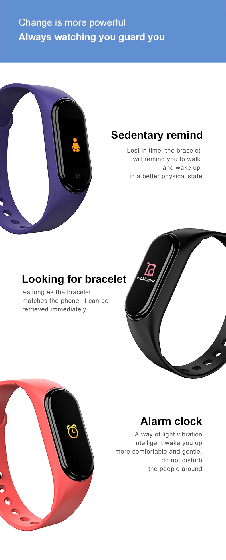 Gilary M4 Intelligence Bluetooth Health Wrist Smart Band Watch Monitor/Smart  Bracelet/Smart Watch for Men/Activity Tracker/Bracelet Watch for Men/Smart  Fitness Band - Black : Amazon.in: Electronics