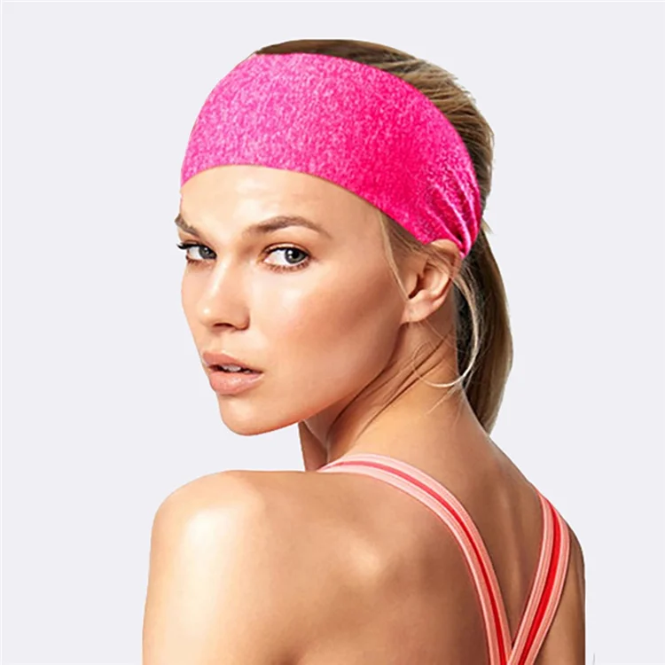 

Custom Pricate Label Polyester Spandex Non-Slip Wholesale Wide Yoga Headbands Sports Headband Dry Fit Men, As picture
