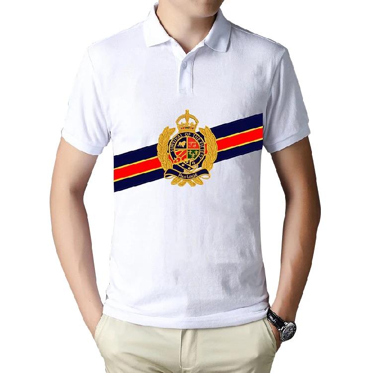 

Wholesale OEM Camisa sport white simple stitching thin plus size golf t shirts cotton short sleeve embroidered men's polo shirts