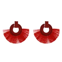 

2019 Fashion Bohemia Tassel Earring Dangle Earrings Fan Weaving Thread Jewelry Stud Earrings for Women gift for mother's day