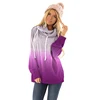 Women Ombre Pullover Long Sleeve Hoodie With Drawstring