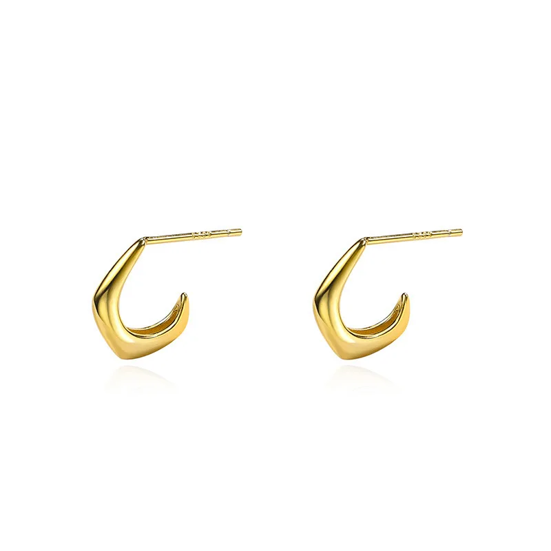 

Unique Design Geometry Ear Loop 925 Sterling Silver Women Earrings Attractive Ear Stud, Picture