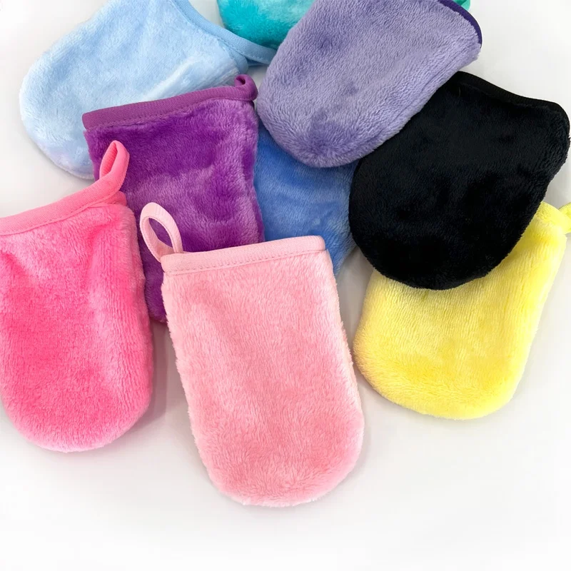 

Microfiber Facial Cleansing Towel Cloth Reusable Makeup Remover Mitt