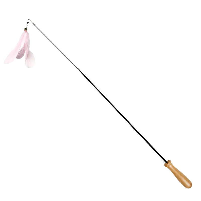 

Telescopic Long Bite Cat Toy Cat Supplies Kitten Kitten Cat Bell Feather Replace Fairy Stick