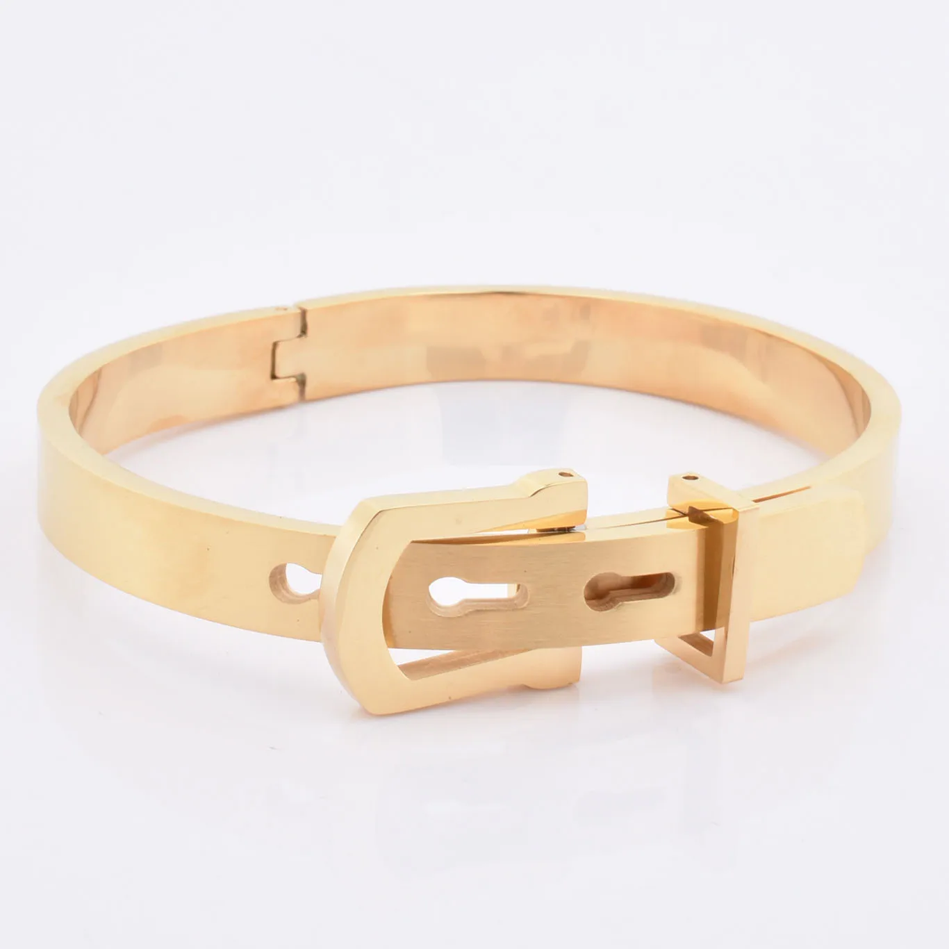 

316L Stainless Steel 18 Gold Plated Mens Cuff Nail Bangle