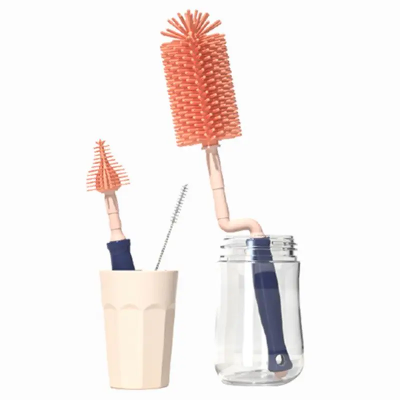 

Wholesale Price Baby Milk Bottle Brush & Nipple Brush Cleaner Long Handle Rotatable Cleaner Brush