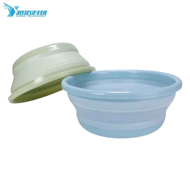 

China Market Collapsible Dish Basin Outdoor Folding Vegetable Washing Basin, Nordic blue, nordic green, nordic pink