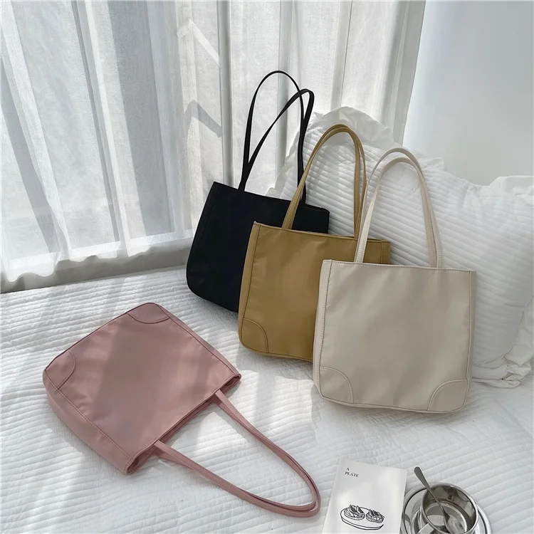 

Fashionable pure and fresh women's handbag fashionable women's single shoulder bag simple leisure nylon small square bag