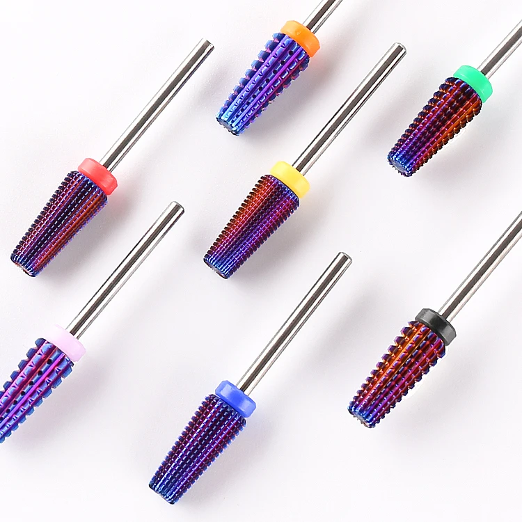 

Free logo printing 5 in 1 Carbide Nail Drill Bits Manicure Durable Electric Nail Files Sanding Bands Use Drill Bits Set