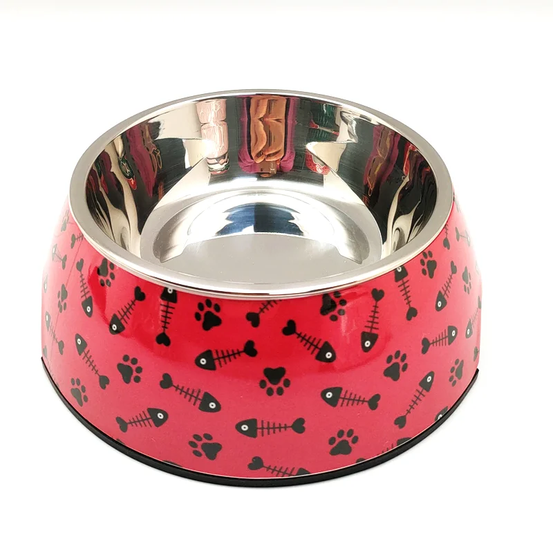 High Quality Melamine Dog Bowls Stainless Steel Pet Feeding Food Bowl