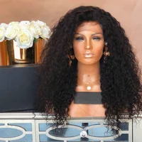 

Luxury 200% Density Brazilian Human Hair 22inch Curly 13*6 Lace Front Wig For Black Women Preplucked Hairline