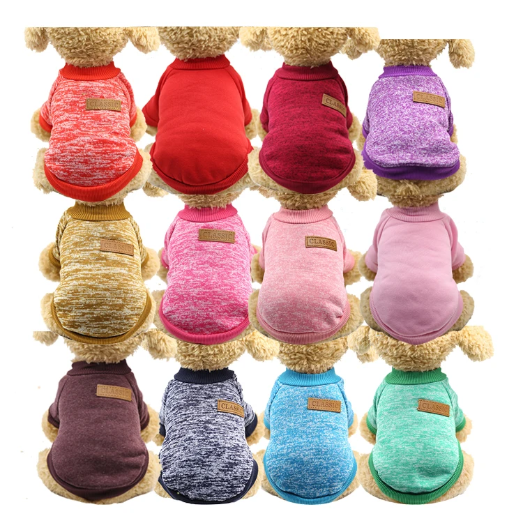 

Wholesale Pet Clothes Knitwear Dog Sweater Soft Thickening Warm Pup Winter Puppy Sweater For Dogs, Multi colors