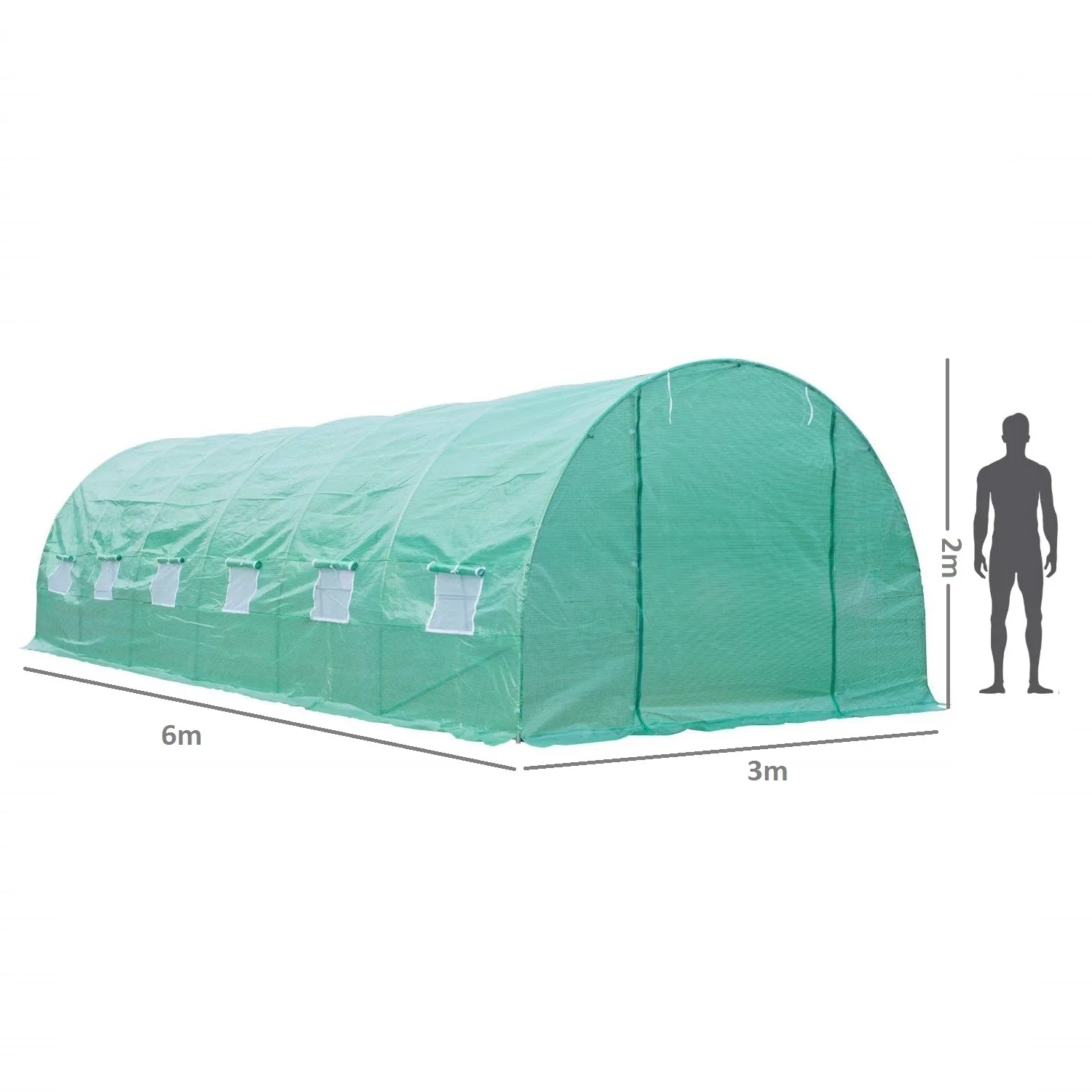 

Poly tunnel greenhouse 6x3x2m dome greenhouse plastic film garden use greenhouse