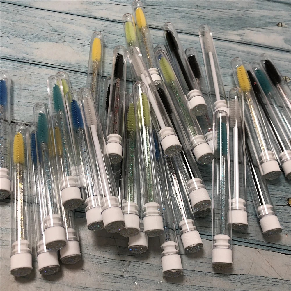 

Lash brush wash eyelash wand tube lash extension brush eyelash cleansing brush retractable orange lash wand, Multi colors