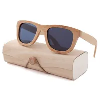 

Custom Logo Square Frame Black Wood Bamboo Sunglasses