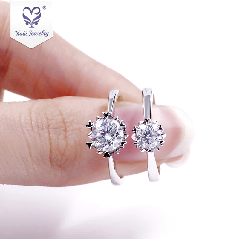 

TIanyu Wholesale 925 Silver Plated White Gold Moissanite Diamond Jewelry Wedding Rings For Women