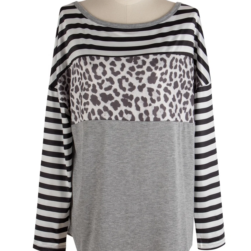 

High quality autumn and winter women o-neck pullover long-sleeved casual printed T-shirt for sale, Picture showed