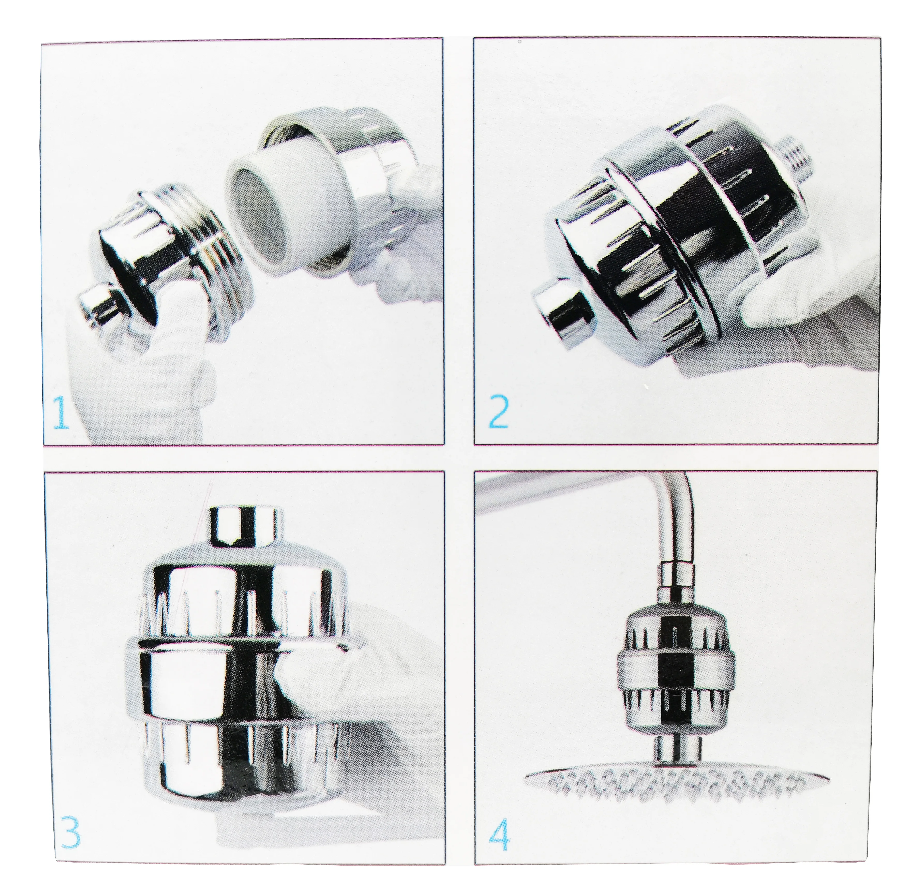 15 Stage Chrome Uv Chlorine Removal Purifier Filter Universal Head