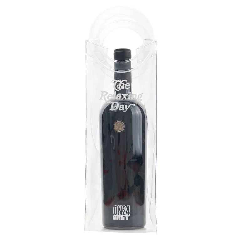 

Hot Selling PVC Material Leakpfoof Both Trendy and Convenient Wine Champagne Chilling Handle Bag, Clear