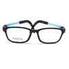 Hot sale Children eyeglasses TR90 Flexible Eyeglasses Frame Unbreakable Frame With shine temple