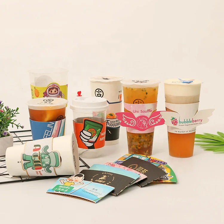 
Disposable kpop cup sleeve printing/coffee cup sleeves/paper cup sleeve 