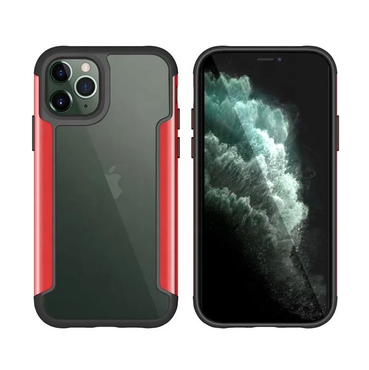 

New Arrival Shockproof Hybrid PC+TPU Clear Back Phone Case for Iphone 11 pro 13 pro max, 5 colors, can be customized