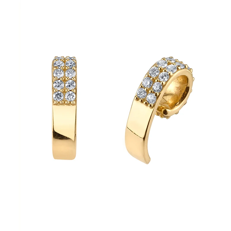 Jewellery Earrings Cuff & Wrap Earrings 18k gold ear cuff with diamond 