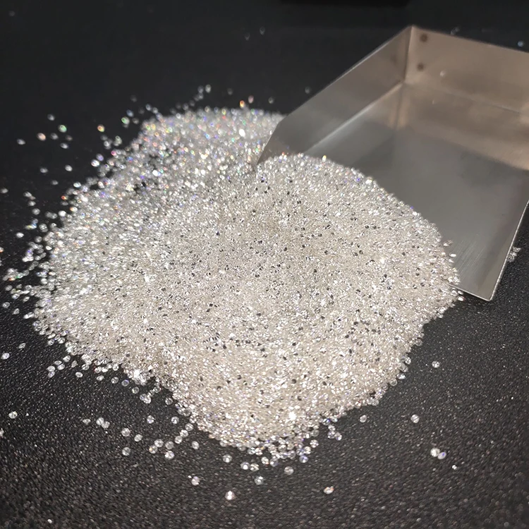 

ay 0.7-2.9 Lab Grown Diamond White Round Cut Loose Moissanite Melee Gemstone Holycome 0.7- 2.9mm ring set