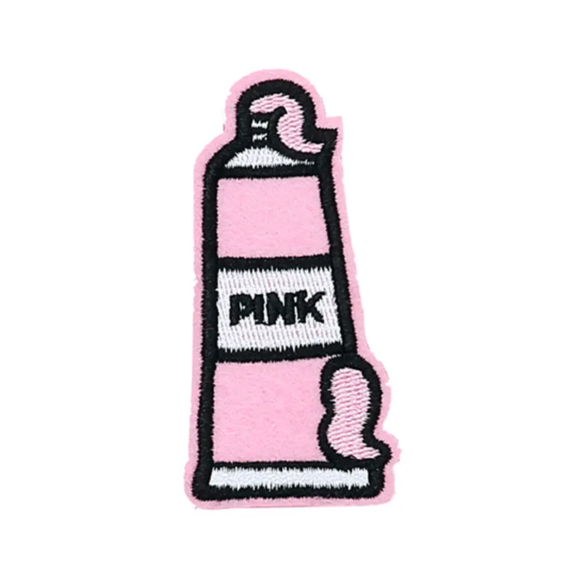 

High Quality Colorful Embroidery Patch Heat Press Custom Badge Embroidery Patch Iron On Pink Patch Applique For Clothing