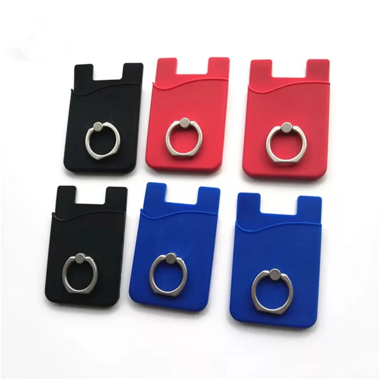 Id Mobile Phone Wallet Credit Cell Name Adhesive Cellphone 3M Silicone Card Holder With Stand