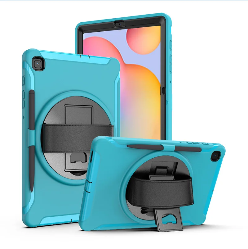 

Solid Stand Cover Case For Samsung Tab S6 Lite 10.4 Inch P610/P615 2020 With Pencil Holder 360 Degrees Rotation