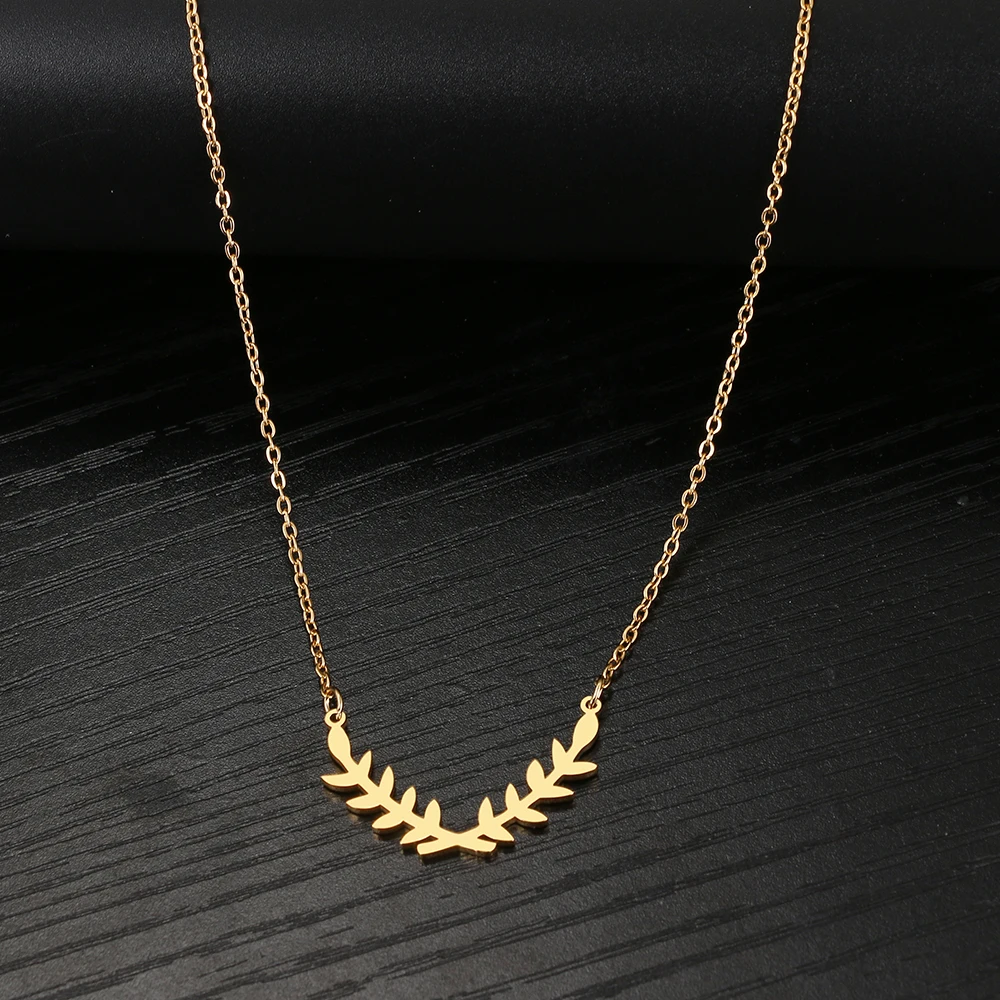 

Stainless Steel Necklaces Classic Cross Branches Pendant Chain Choker Fashion Necklace For Women Jewelry Party Gifts One Piece