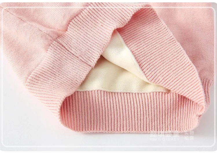 
cartoon patchwork thickening knit baby sweaters winter baby clothes kids pullovers 