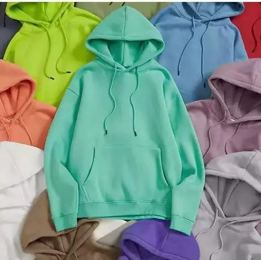 

2021 Winter High Quality 2XL Women Clothes Multi Color Thick Cotton heavyweight Blank Fleece Hoodie